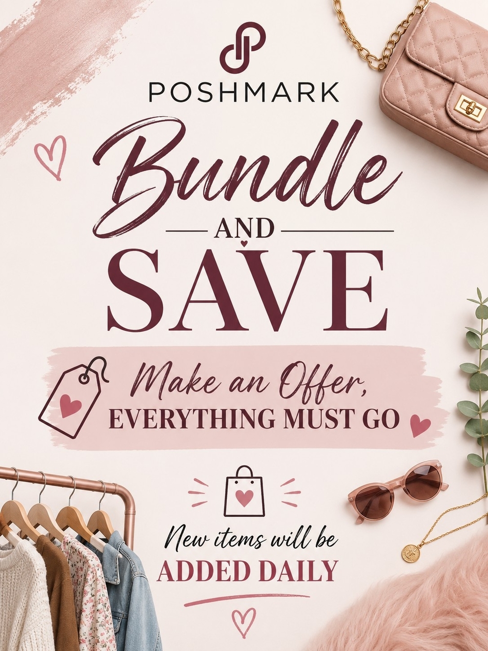 Poshmark Bundle and Save Graphic Print - Blush Pink